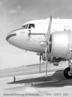 A65-90 with Squadron Leader Burke AFC on Salisbury airstrip South Australia.jpg